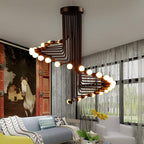 Ava Spiral Chandelier — Modern LED Statement Chandelier for Dining Room