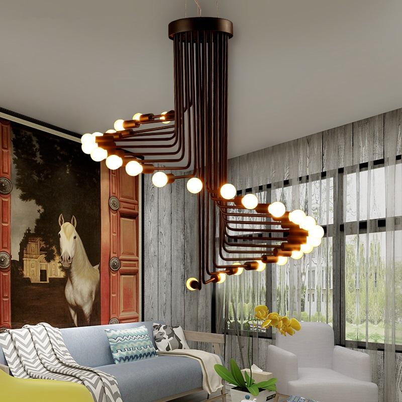 Ava Spiral Chandelier — Modern LED Statement Chandelier for Dining Room