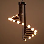 Ava Spiral Chandelier — Modern LED Statement Chandelier for Dining Room