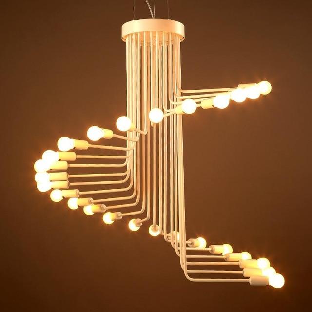Ava Spiral Chandelier — Modern LED Statement Chandelier for Dining Room