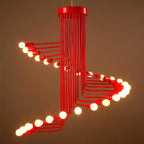 Ava Spiral Chandelier — Modern LED Statement Chandelier for Dining Room