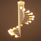 Ava Spiral Chandelier — Modern LED Statement Chandelier for Dining Room