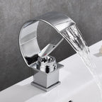 Blackwood Waterfall Faucet — Modern Single Handle Vanity Sink Faucet