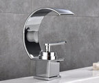 Blackwood Waterfall Faucet — Modern Single Handle Vanity Sink Faucet