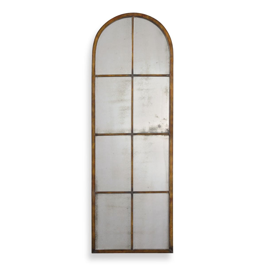 Tall Antique Mirror — Full-Length Arched Floor Mirror for Entryway & Bedroom