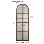 Tall Antique Mirror — Full-Length Arched Floor Mirror for Entryway & Bedroom